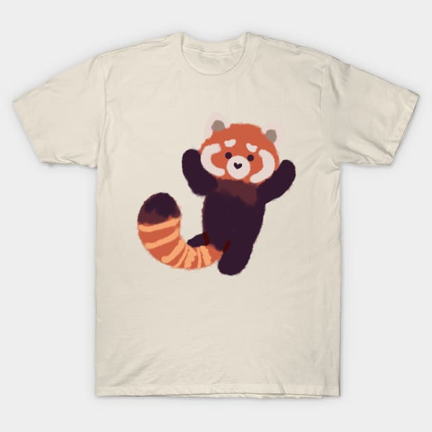 Cute red panda standing T-Shirt by Mayarart